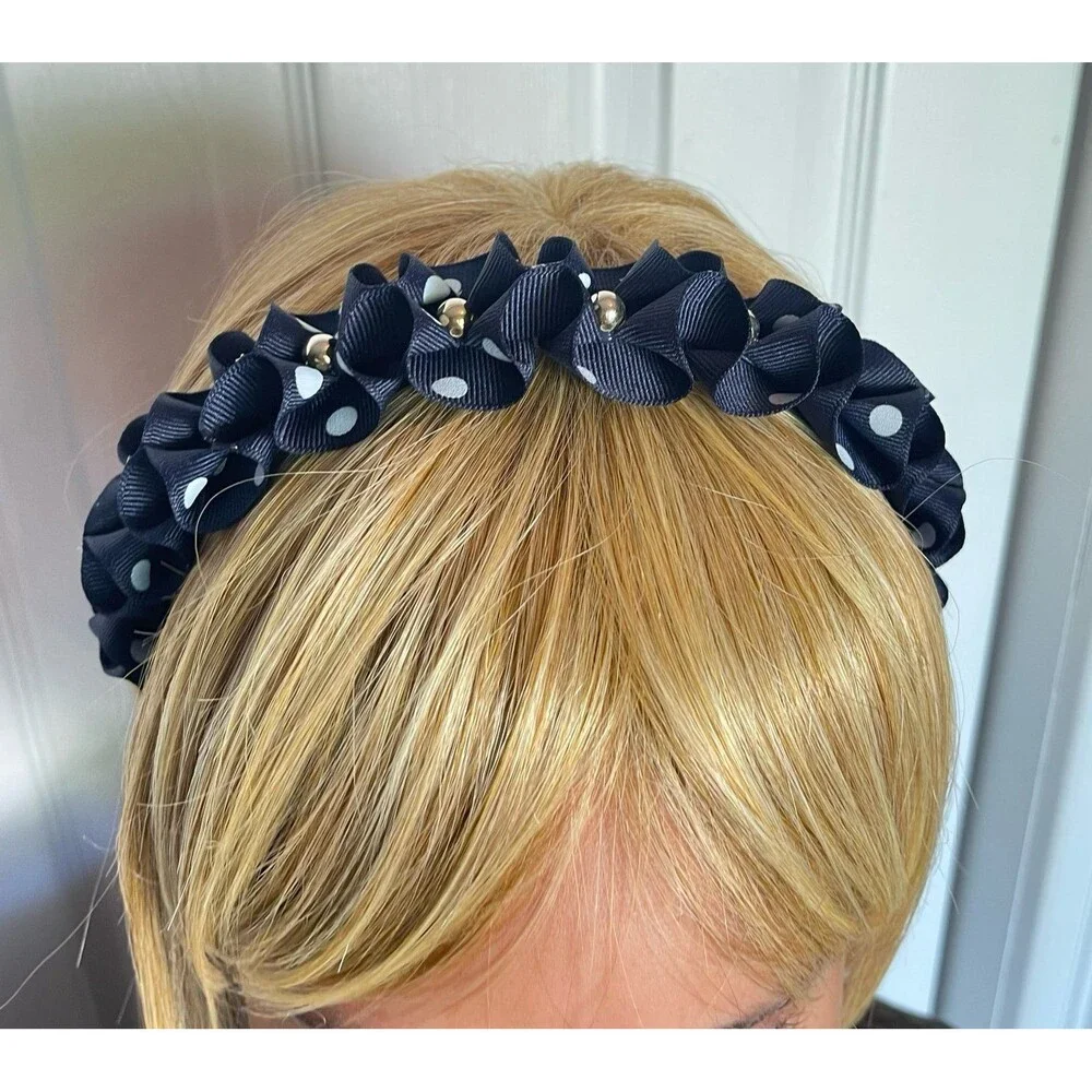 New Headband & band with decorative flowers set for girls